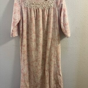 Charter Club Pink and Cream Lace Nightgown